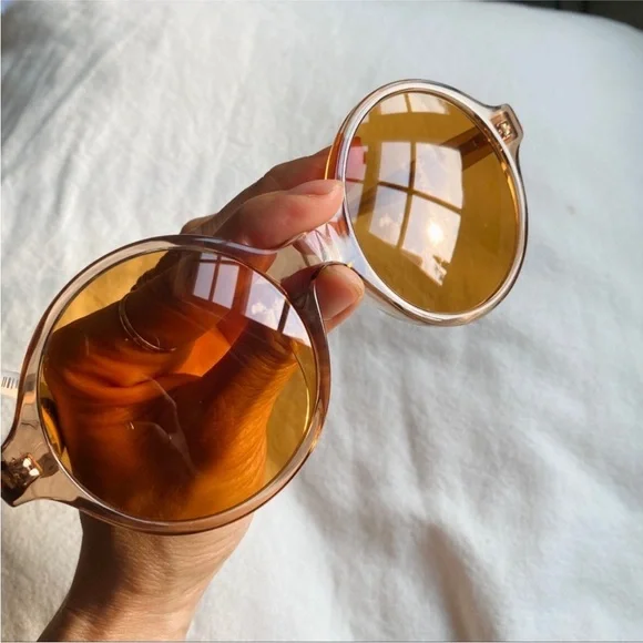 CELINE round oversized acetate retro brown sunglasses NWT - Picture 7 of 12